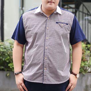 Short-sleeve Check Panel Shirt