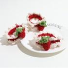 Knit Strawberry Hair Tie Red & White - One Size