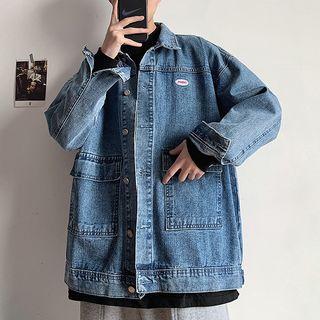 Logo Washed Denim Jacket