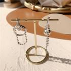 Bead Hoop Alloy Fringed Earring 1 Pair - Silver - One Size