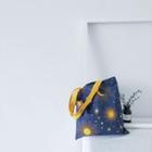 Sun Print Tote Bag Yellow & Navy Blue - One Size