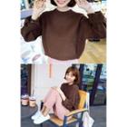 Crew-neck Drop-shoulder Knit Top