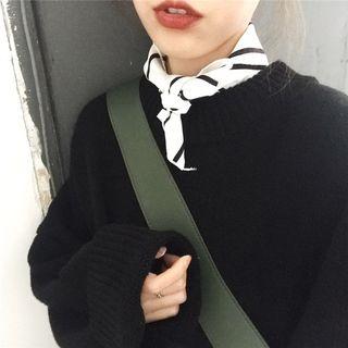 Plain Loose-fit Long-sleeve Knit Dress