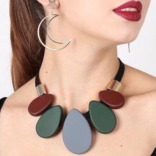 Necklace / Moon Drop Earrings