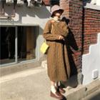 Cable Knit Long-sleeve Loose-fit Knit Dress