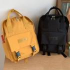 Plain Top Handle Nylon Backpack
