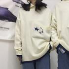 Star Pattern Collared Sweater Almond - One Size