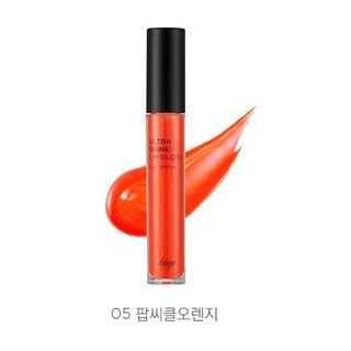 The Face Shop - Ultra Shine Lip Gloss - 8 Types #05 Popsicle Orange