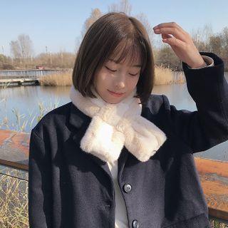 Two-tone Fluffy Scarf