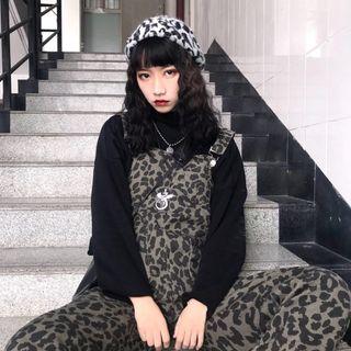 Cropped Leopard Print Jumper Pants