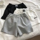 High-waist Lettering Wide-leg Shorts