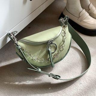 Chained Argyle Stitched Crossbody Bag
