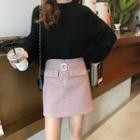 Zipped Front A-line Skirt