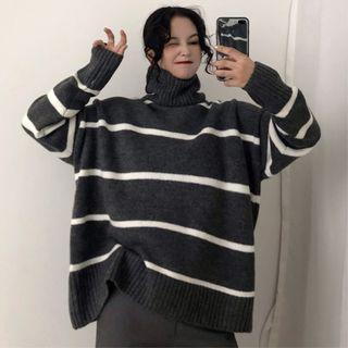Turtleneck Stripes Sweater