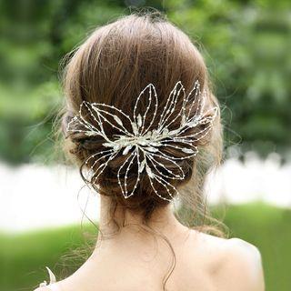 Wedding Flower Hair Clip Silver - One Size