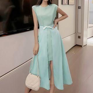 Set: Mini Tank Dress + Midi Slit Skirt