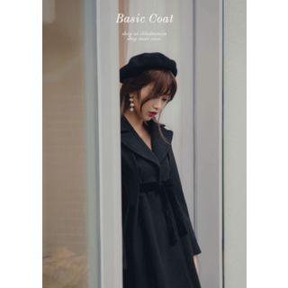 Tie-waist Flared A-line Coat