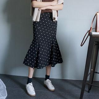 Dotted Long Mermaid Skirt