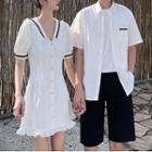 Couple Matching Short-sleeve Shirt / Mini A-line Dress / Shorts