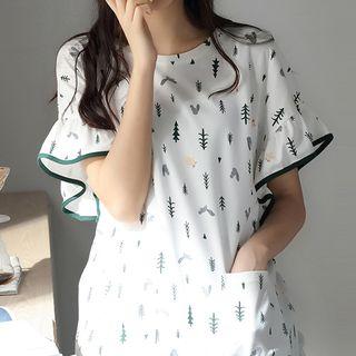 Short-sleeve Sleep Dress