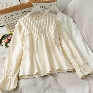 Lace-trim Ruffled Loose Top