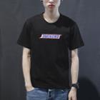 Short-sleeve Embroidery Crew-neck T-shirt
