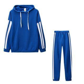 Set: Striped Hoodie + Cropped Harem Pants