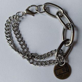 Chunky Chain Alloy Bracelet Silver - One Size