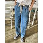 Band-waist Washed Relaxed-fit Jeans