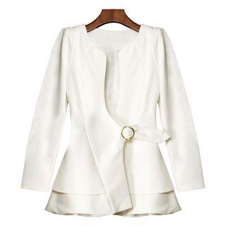 Belted Peplum Blazer