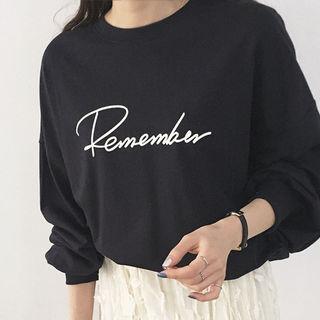 Remember Printing Boxy-fit Sweatshirt