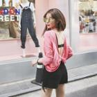 Long-sleeve Open-back T-shirt