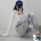 Stitched Loose-fit Harem Pants