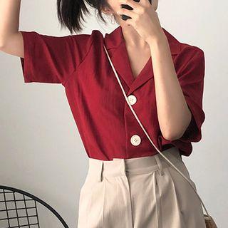 Lapel Short-sleeve Shirt
