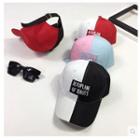 Letter Embroidered Color Panel Baseball Cap