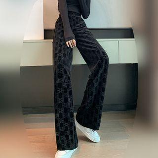 All Over Lettering Wide Leg Pants (various Designs)