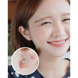 Mask/cross/triangle/round/scissors/eiffel Tower/strawberry Ear Stud Set (14 Pcs)