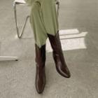 Block-heel Western Mid-calf Boots