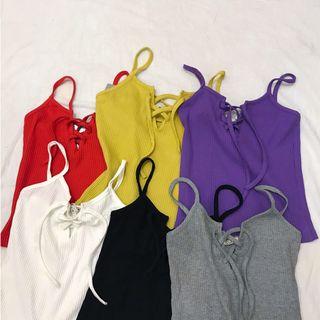 Lace-up Knit Camisole