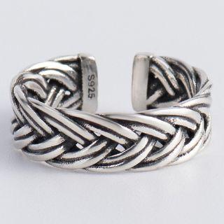 925 Sterling Silver Braided Open Ring