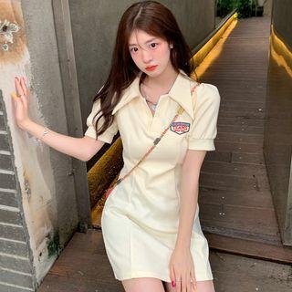 Polo Short-sleeve Embroidered Lettering Dress