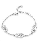 Bling Bling Platinum Plated 925 Sterling Silver Infinity Love Link Bracelet (6.5)