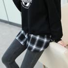 Plaid Mock Shirt Hem