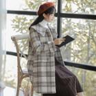 Collared Plaid Pocket Button Coat