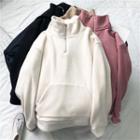 Stand-collar Half-zip Sweatshirt
