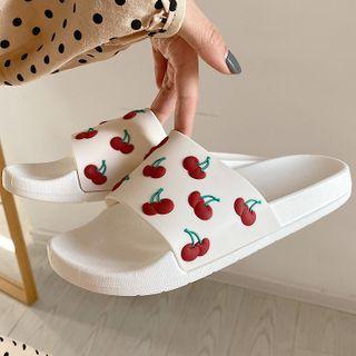 Cherry Print Slippers
