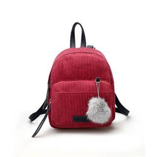 Pom Pom Corduroy Backpack