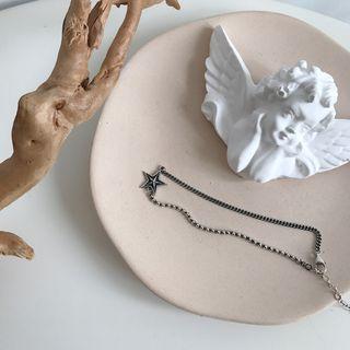925 Sterling Star Pendant Anklet Jl013 - As Shown In Figure - One Size
