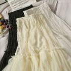Patchwork Lace Midi Skirt