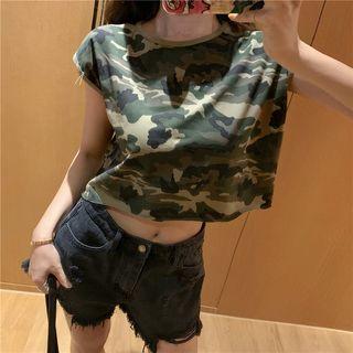Printed Tank Top Camouflage - One Size